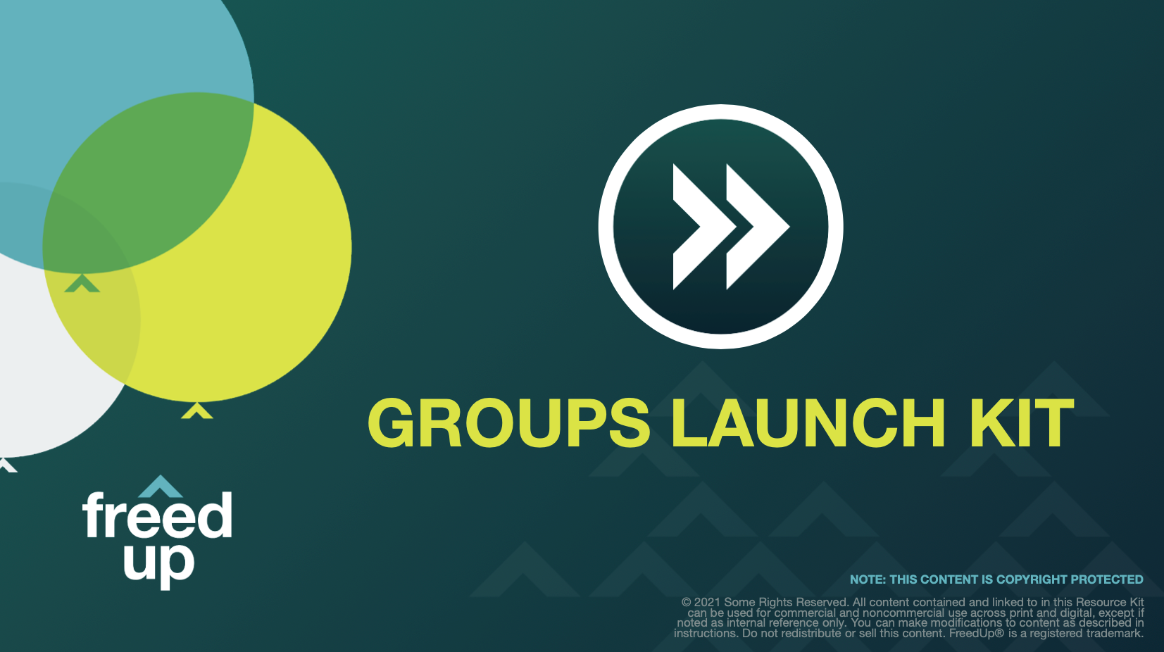 FreedUp Groups Launch Kit graphic